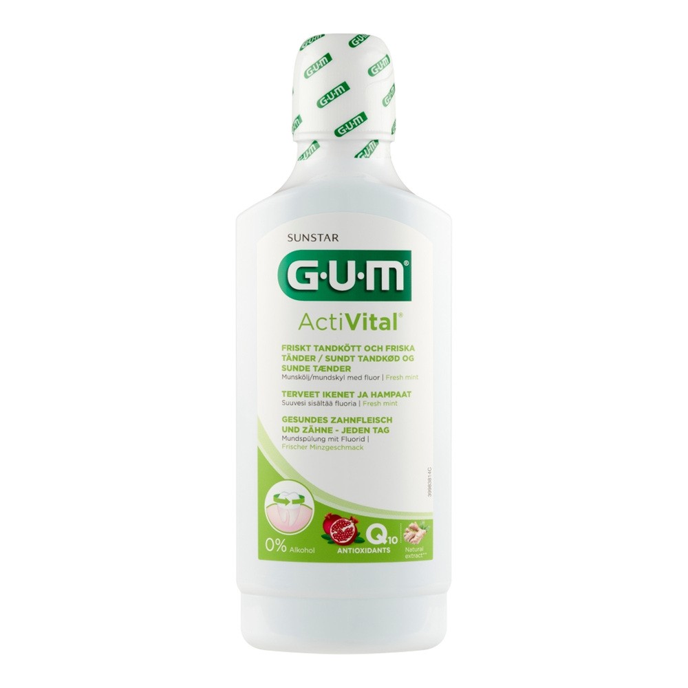 GUM BUTLER GUM ActiVital 6060- płyn do płukania jamy ustnej przeciw chorobom dziąseł, 500 ml 6060