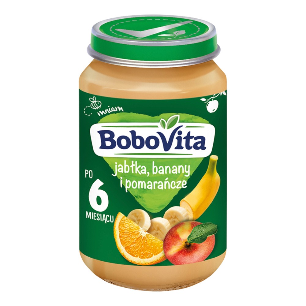 Nutricia BOBOVITA Jabłka, banany i pomarańcze po 6 m-cu 190 g