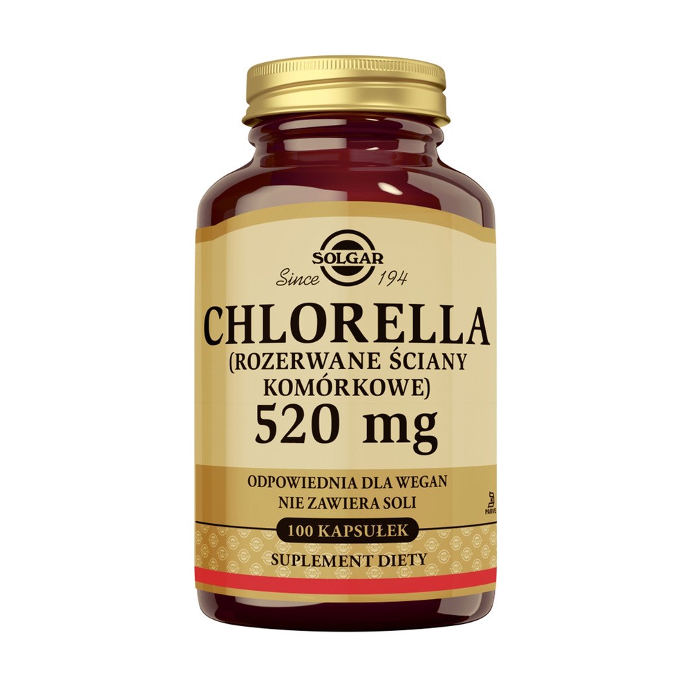 Solgar Solgar, Chlorella, 520 mg, 100 kapsułek
