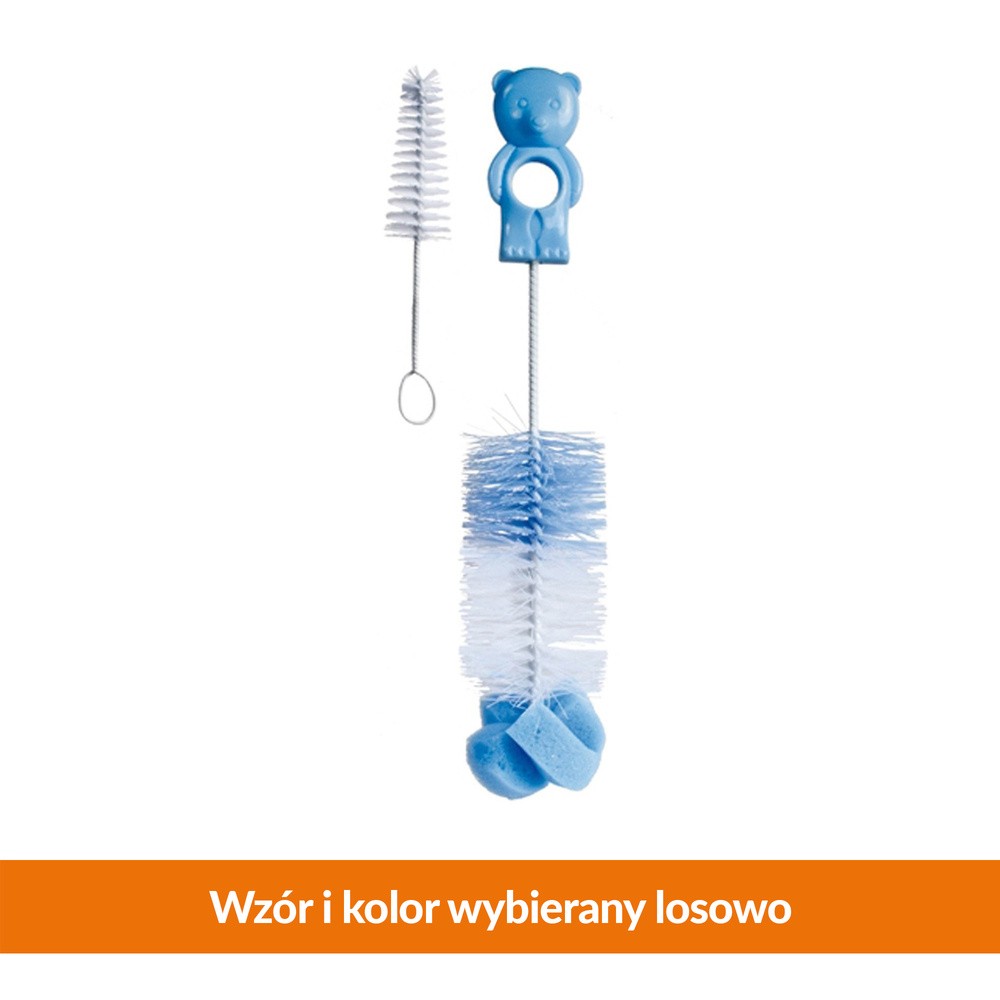 Canpol babies Canpol Babies CANPOL Szczotka z gąbką do mycia butelek i smoczków biała 3002410