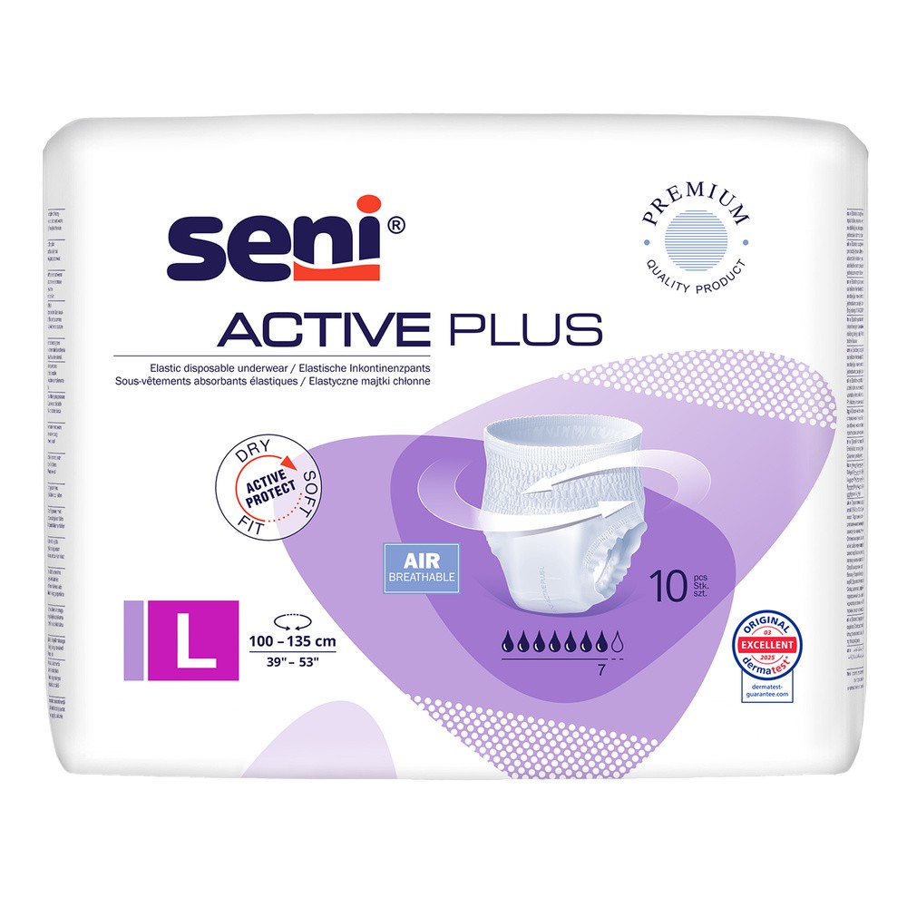 SENI ACTIVE PLUS Majtki chłonne L 10 szt.