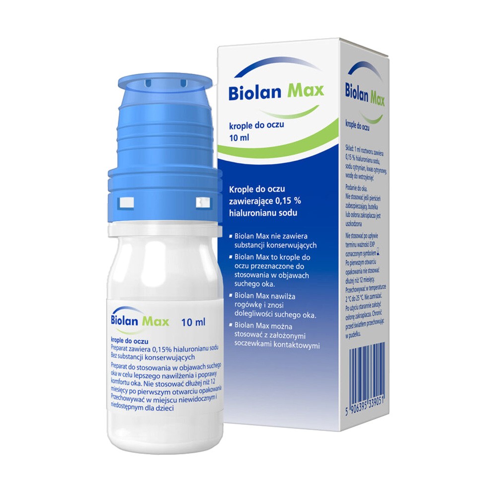 PHARM SUPPLY SP. Z O.O. Biolan Max Krople do oczu 10 ml ID-17640