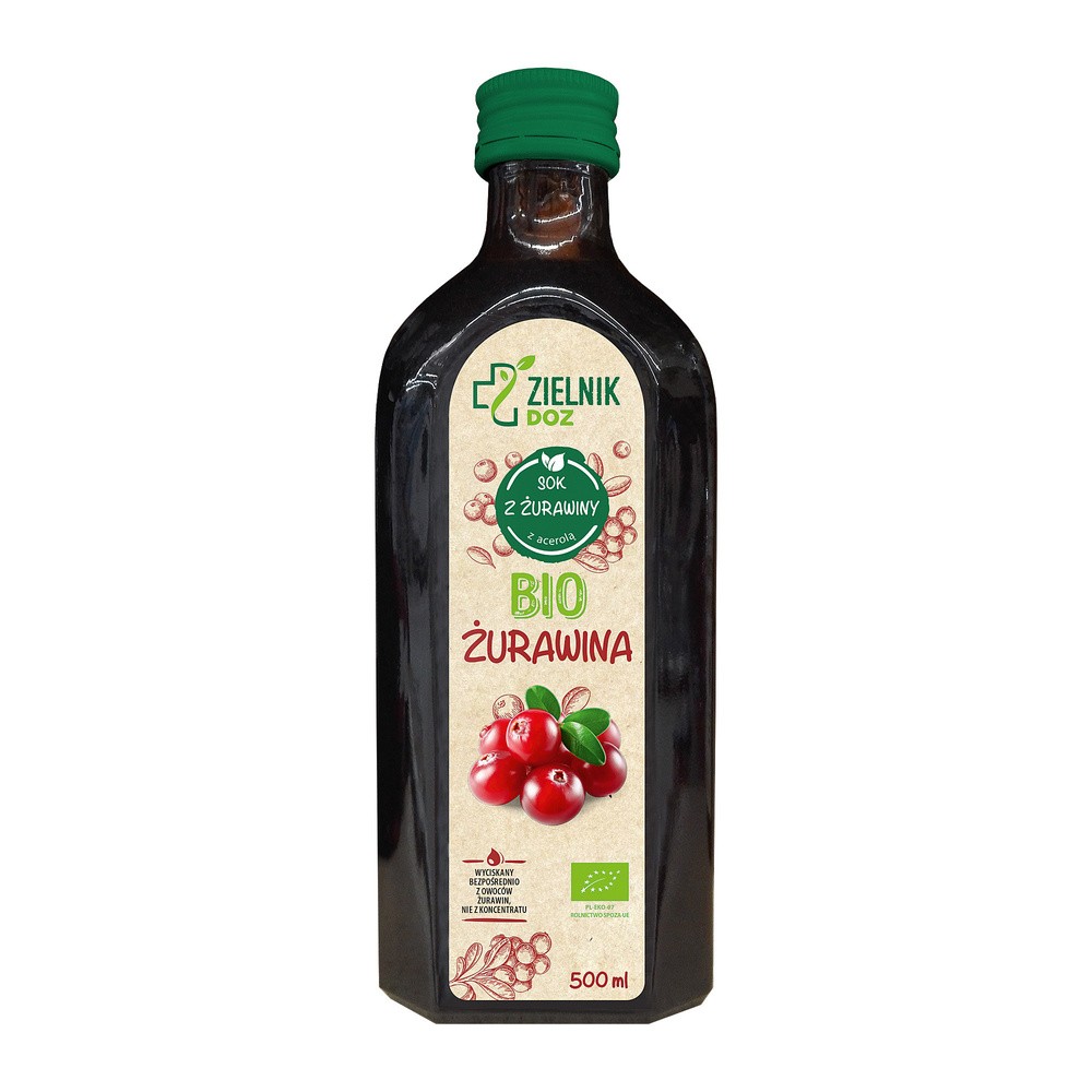 ZIELNIK DOZ BIO Żurawina, sok, 500 ml