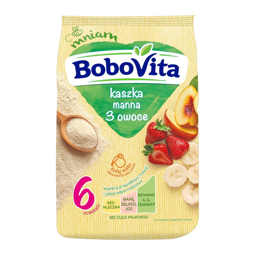 Nutricia BOBOVITA KASZKA MANNA O SMAKU OWOCOWYM BEZMLECZNA 180G 5193151