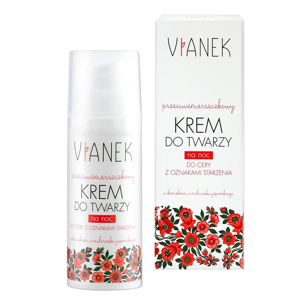 Vianek Przeciwzmarszczkowy krem do twarzy na noc do cery z oznakami starzenia 50ml 5902249011098