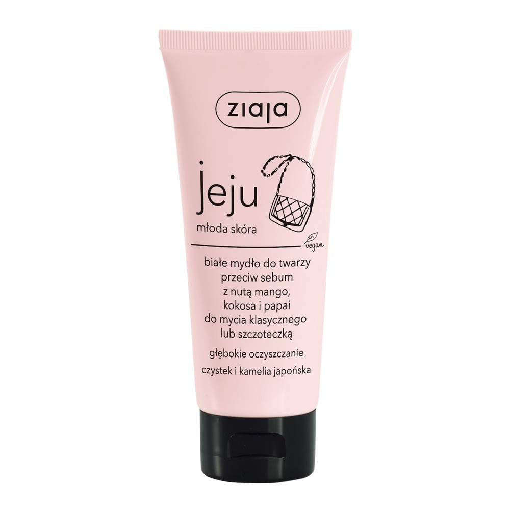 Ziaja Jeju białe mydło do twarzy przeciw sebum 75ml