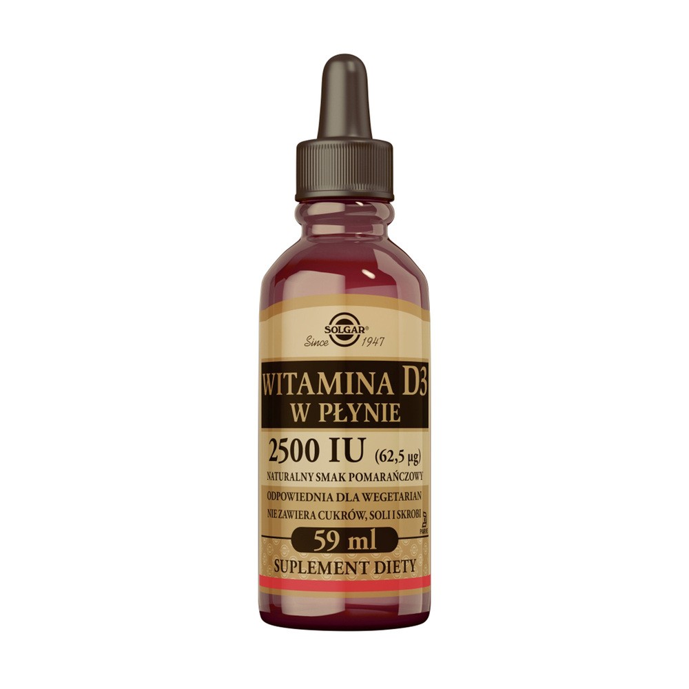 Solgar Witamina D3 2500j.m. Plyn 59 ml