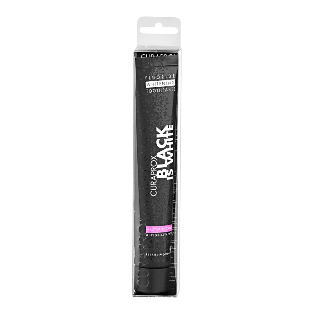 Curaprox Wybielająca pasta do zębów Black is White odświeżający smak limonki 2991