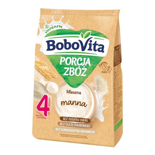Kaszka porcja zbóż mleczna manna 210g BoboVita