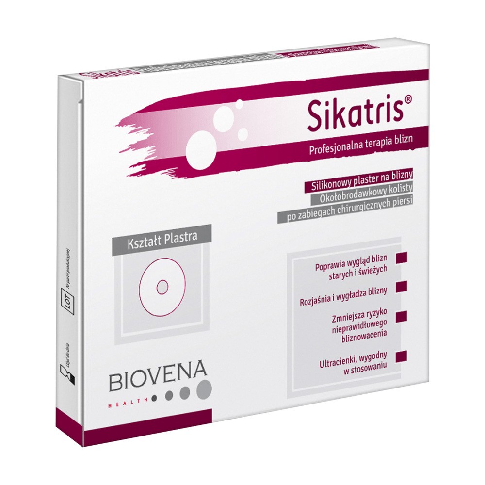 Biovena Health Sikatris okołobrodawkowy kolisty. Silikonowy plaster na blizny po zabiegach chirurgicznych piersi 506