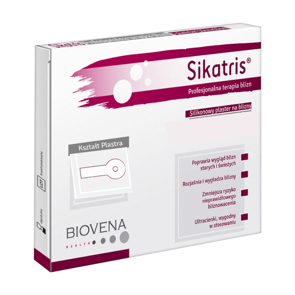 Biovena Health SIKATRIS po mastopeksji. Silikonowy plaster do stosowania po zabiegu mastopeksji 505