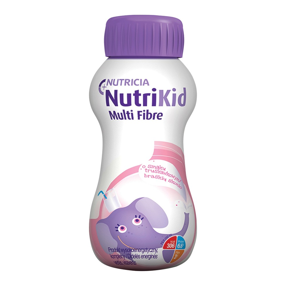 NUTRICIA NUTRIKID MULTI FIBRE SMAK TRUSKAWKOWY 200 ml
