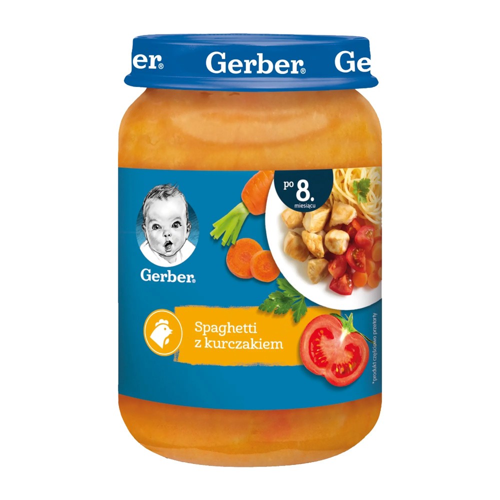 Nestle Gerber OBIADEK Spaghetti z kurczakiem, po 8 miesiącu - 1