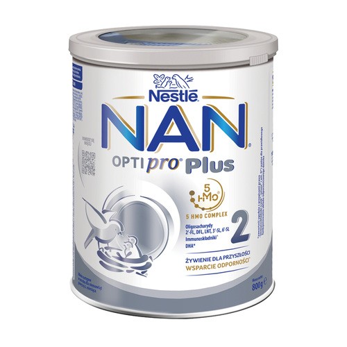 NESTLE Mleko NAN Optipro Plus 2 Mleko następne w proszku dla niemowląt powyżej 6 miesiąca 800 g