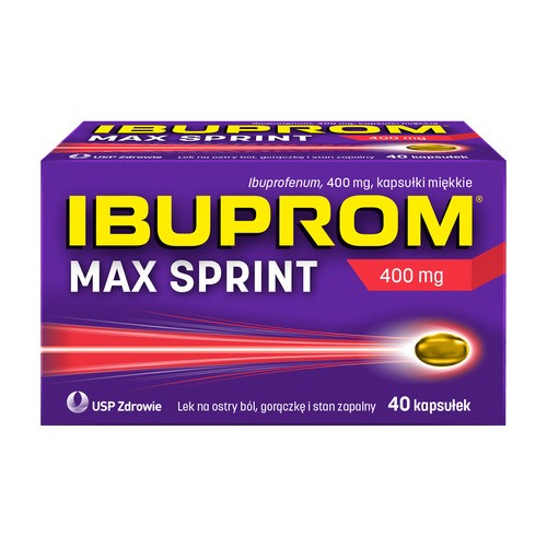 Lek USP ZDROWIE SP Z O.O IBUPROM Max Sprint 400 mg przeciwbólowy 40 kapsułek 3683953