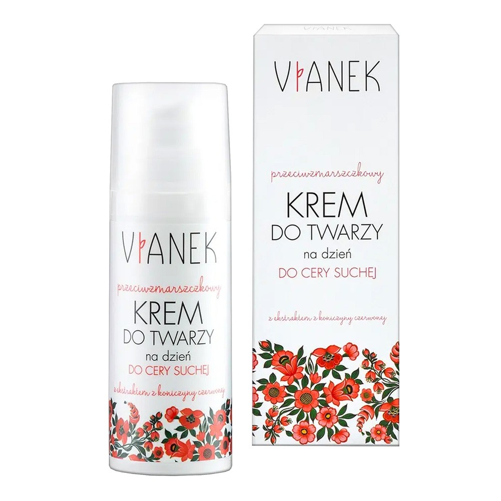 Vianek Vianek Przeciwzmarszczkowy krem do twarzy na dzień do cery suchej 50ml 31574-uniw