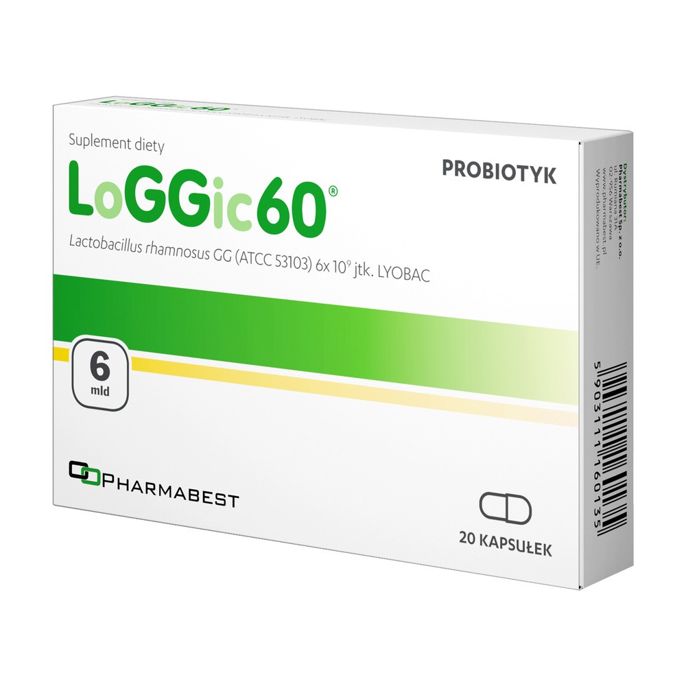 PHARMABEST SP. Z O.O. LoGGic60 probiotyk 20 kapsułek 3144964