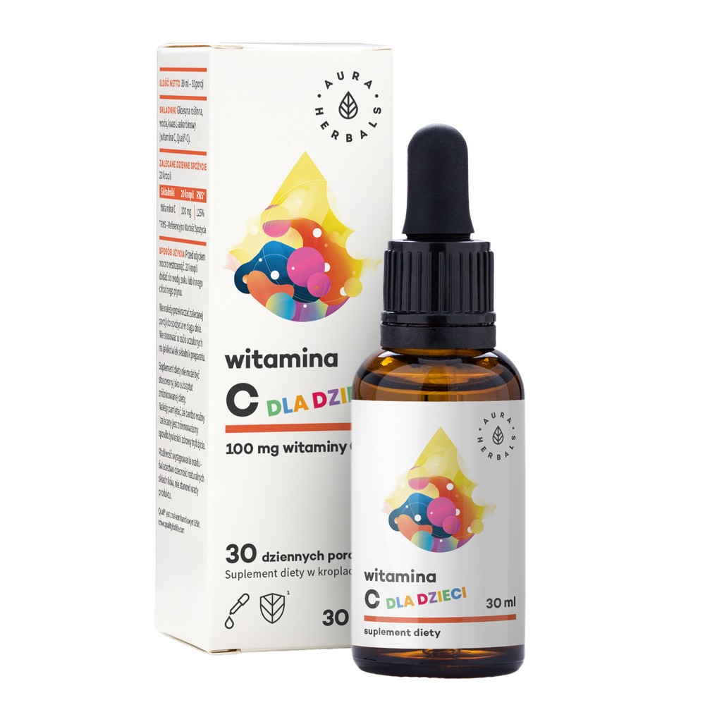 Aura Herbals Witamina C Dla Dzieci (100mg) krople (30ml) WITAMINA C DZIECI