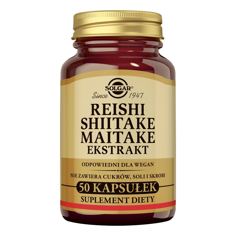 Solgar Reishi Shiitake Maitake ekstrakty 50kaps