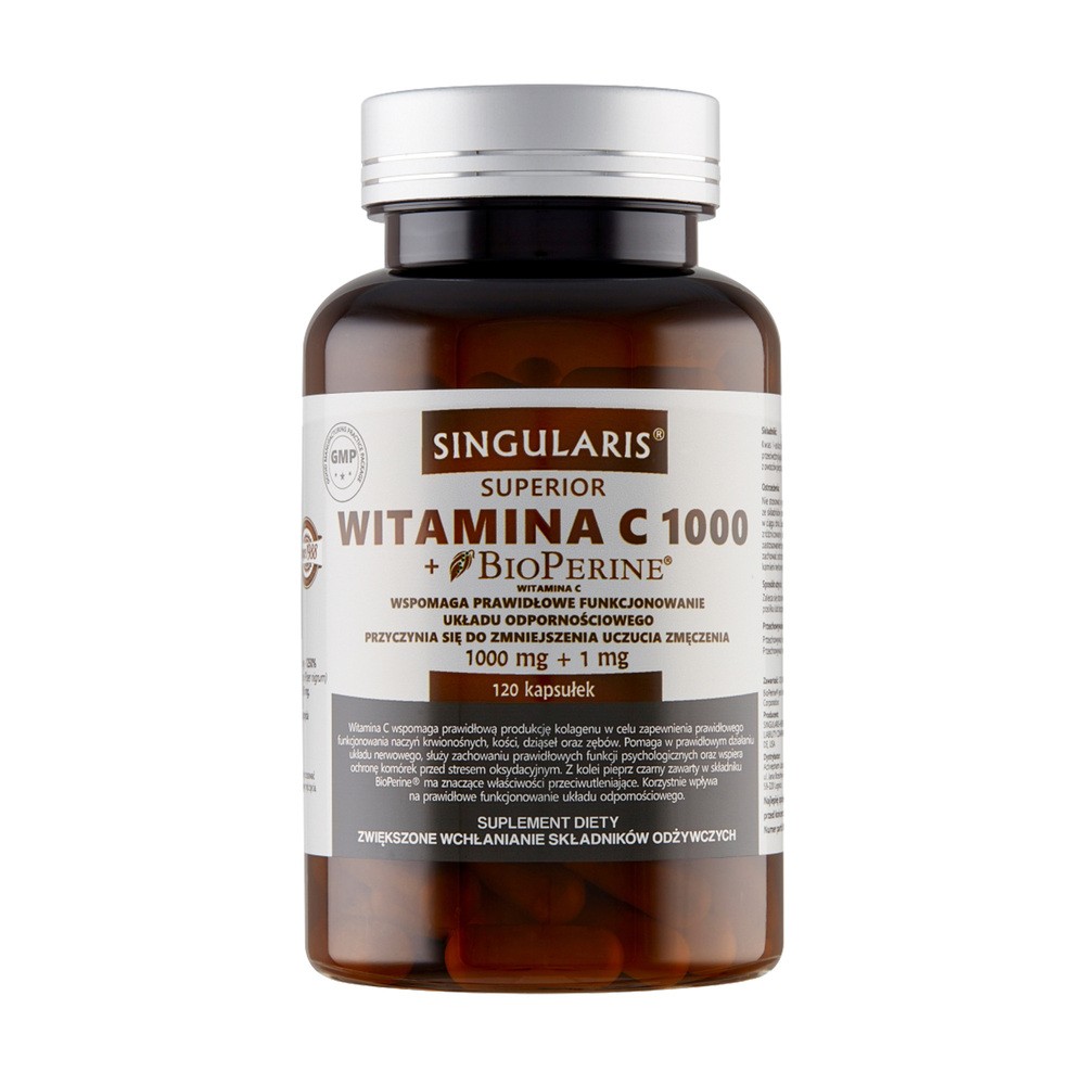 ACTIVEPHARM LABS SP. Z O.O. SP.K. Singularis Superior witamina C 1000 + BioPerine 1000mg + 1mg 120 kapsułek 3245842ACTIVEPHARM