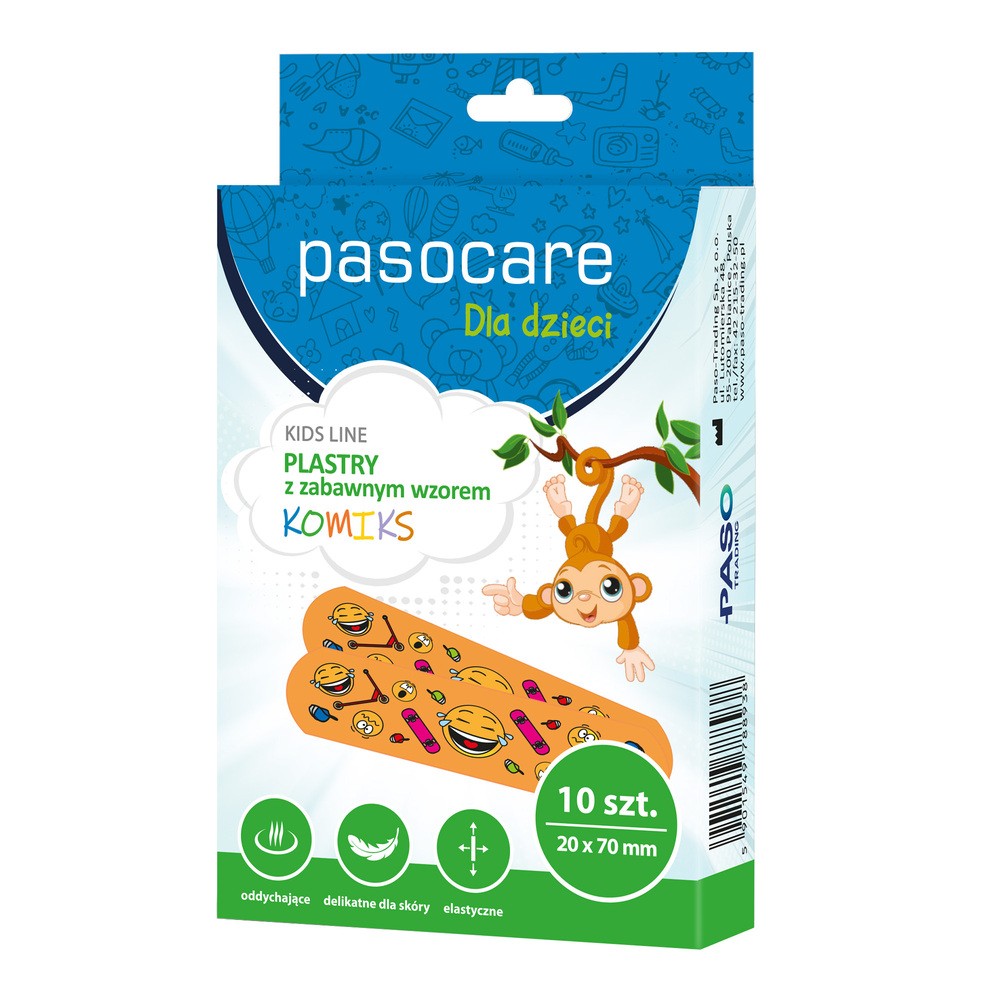 Paso Plastry pasocare kids line x 10 szt