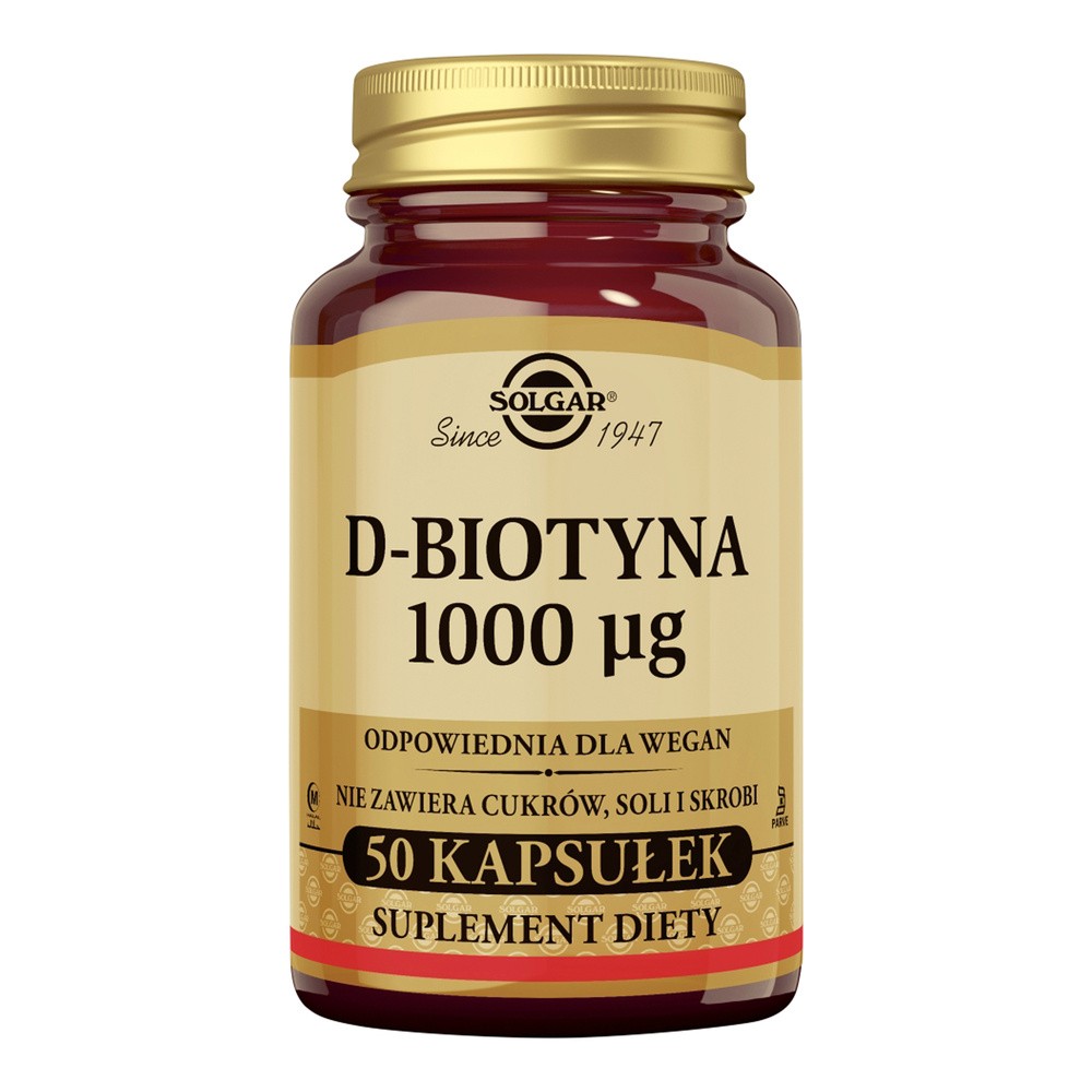 Solgar D-biotyna 1000 mcg 50 kapsułek
