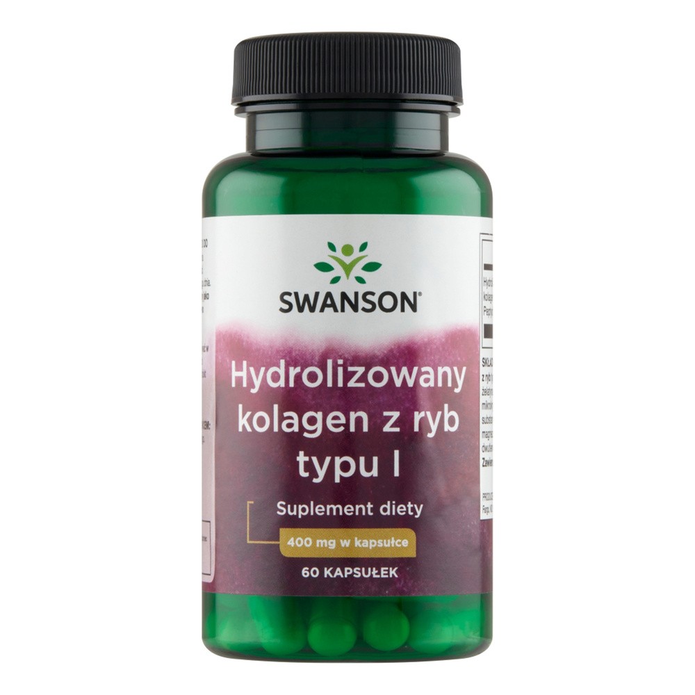 SWANSON Hydrolizowany kolagen z ryb typu I 400 mg - 60 kapsułek SWU1034