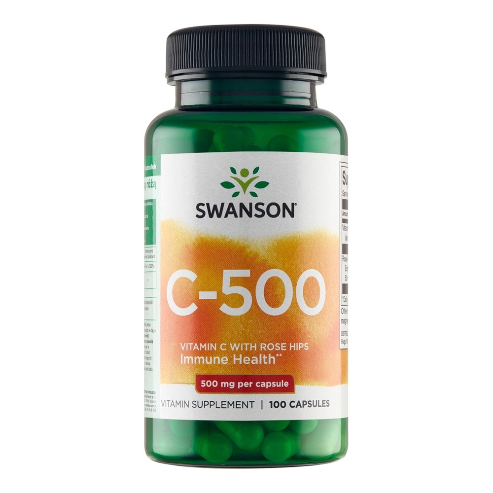 SWANSON Vitamin C With Rose Hips 500mg 100caps