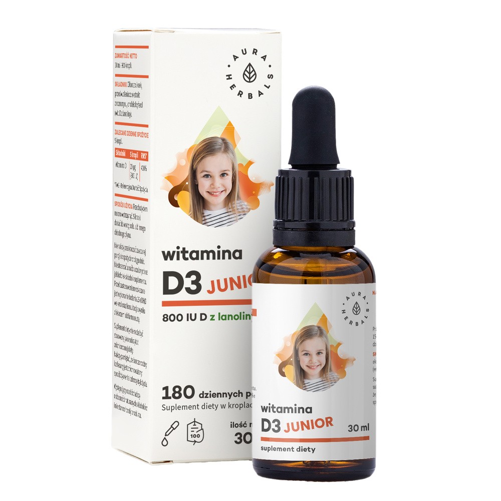 AURA HERBALS Aura Globe Trade Witamina D3 JUNIOR 30ml - suplement diety
