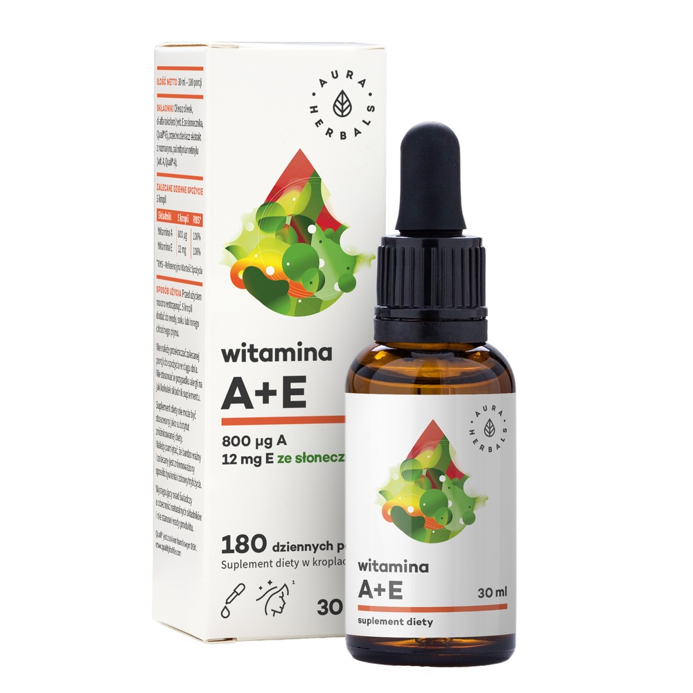 AURA HERBALS Aura Globe Trade Witamina A + E Forte 30ml - suplement diety