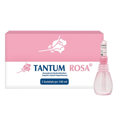ANGELINI Tantum rosa roztwór dopochwowy x 5 butelek po 140 ml