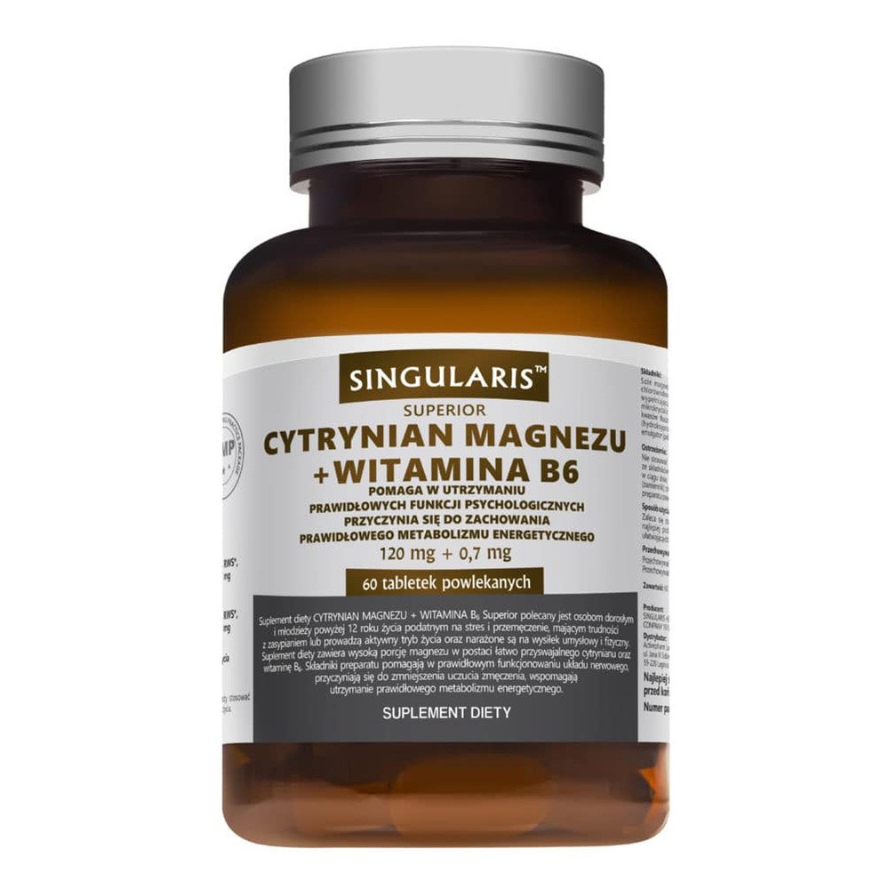 ACTIVEPHARM LABS SP. Z O.O. SP.K. Singularis Superior cytrynian magnezu + witamina B6 60 tabletek 3246441