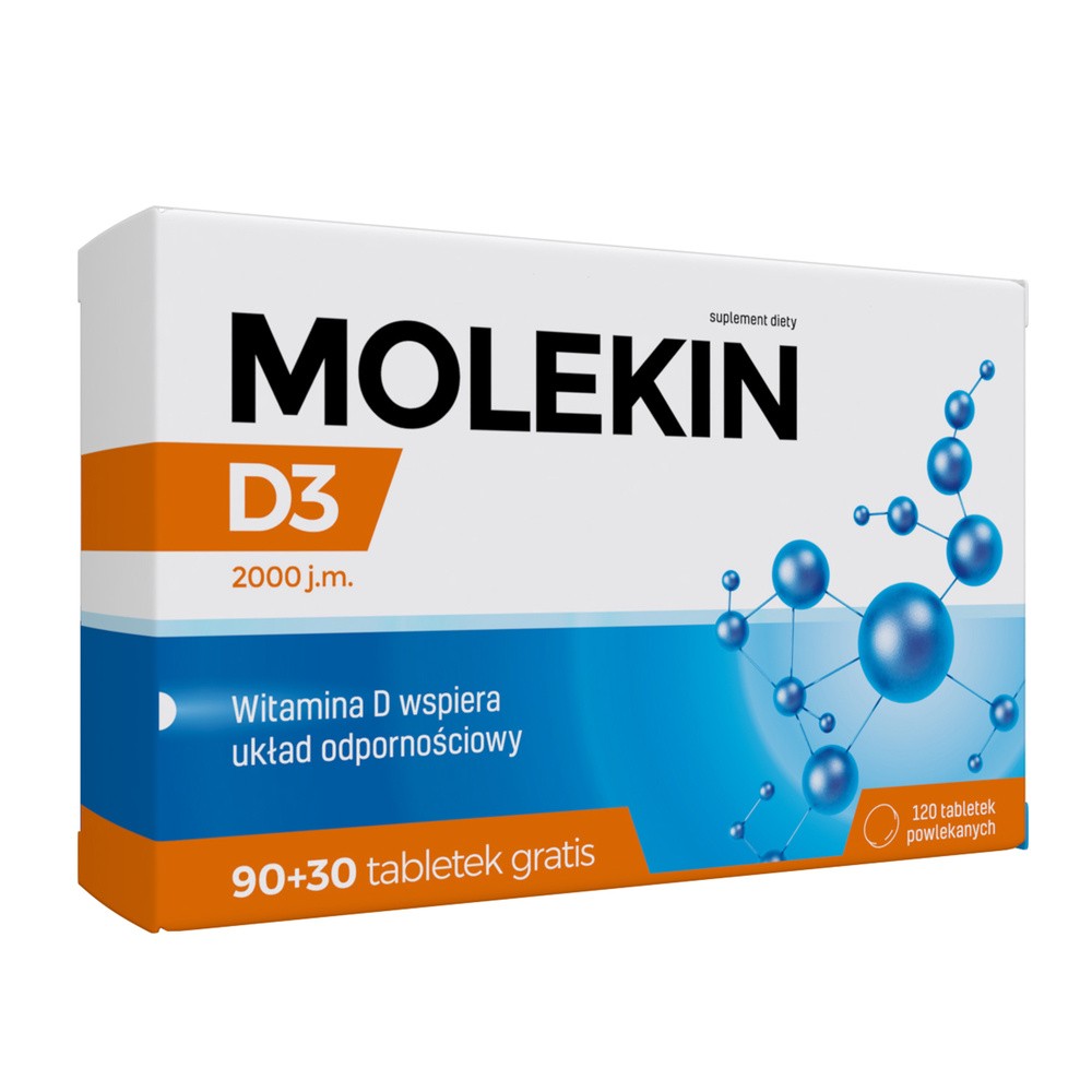 NP Pharma Molekin D3 2 000 j.m x 90 tabl + 30 tabl GRATIS !