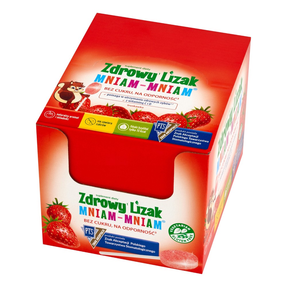 Starpharma Zdrowy lizak mniam-mniam x 40 szt smak truskawkowy nowa formuła