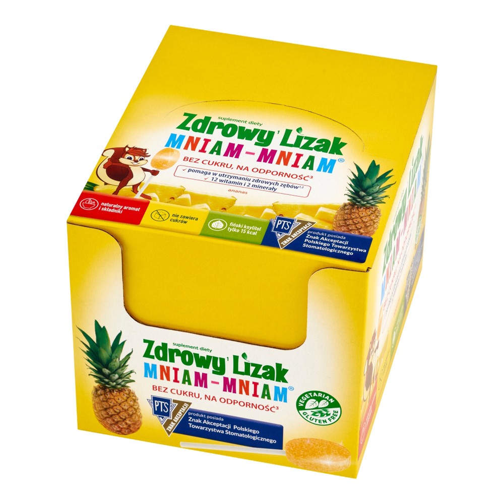 Zdrowy Lizak Zdrowy Lizak Mniam ananas 40szt 3Y42CR 3Y42CR SAM  SAM