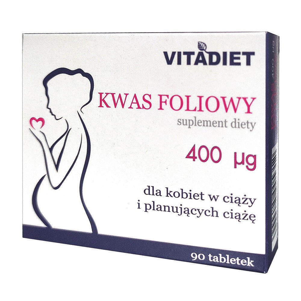 VITADIET VITADIET KWAS FOLIOWY 400MCG 90 TABL.