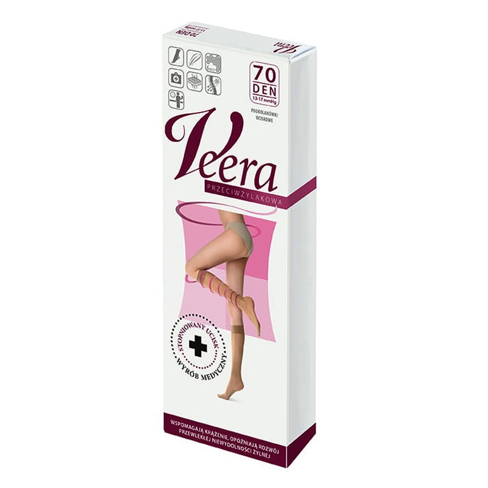 Veera Silver Podkolanówki medyczne 70 DEN rozmiar 3/4 solei,