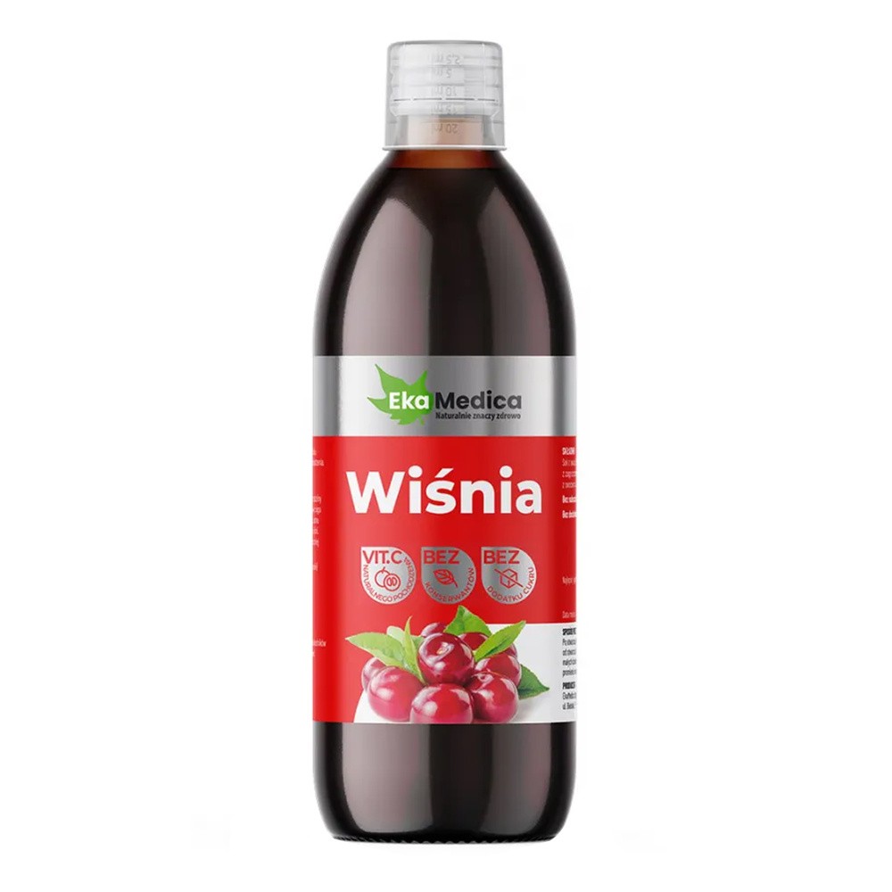 EkaMedica Sok z wiśni 100% bez cukru 500ml