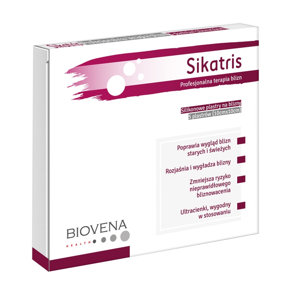 Biovena Health Plast.sikatris silik.n/blizny 10x10cm x 5