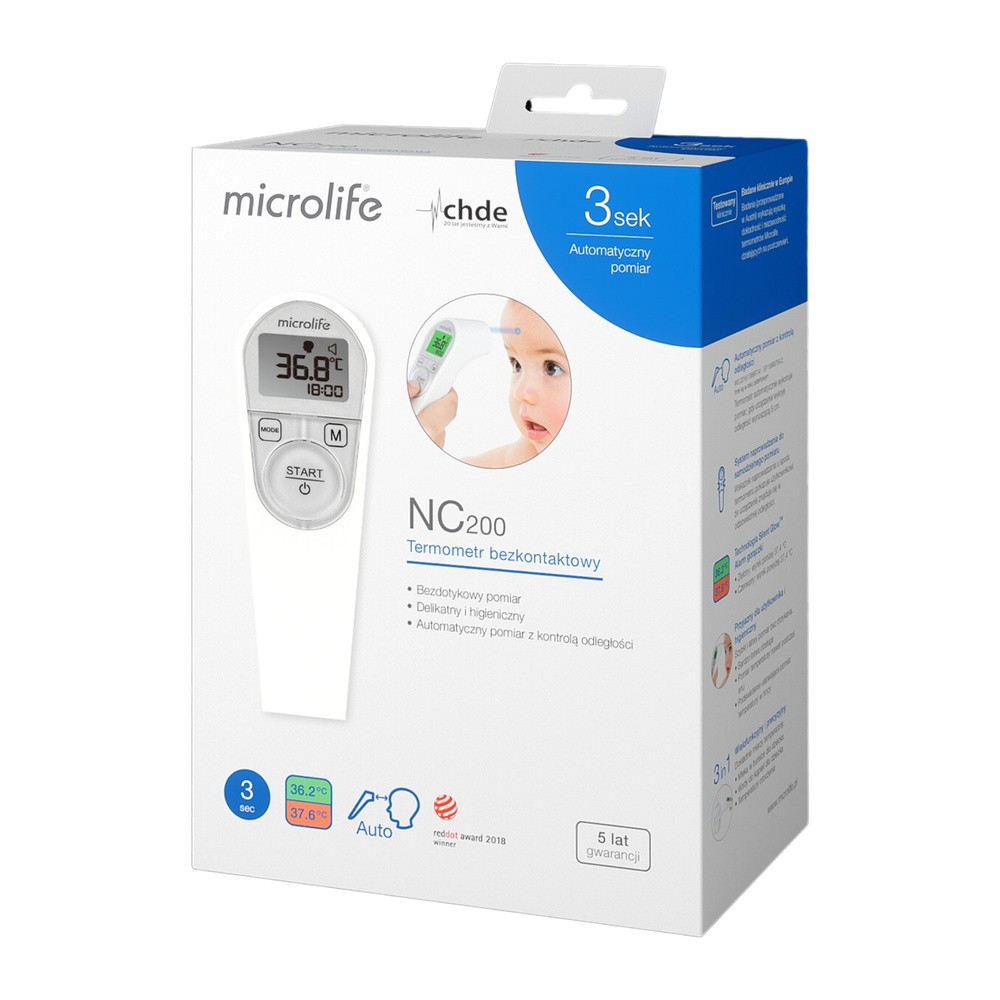 Microlife Termometr bezdotykowy NC 200 *Etui* *IP22* 879