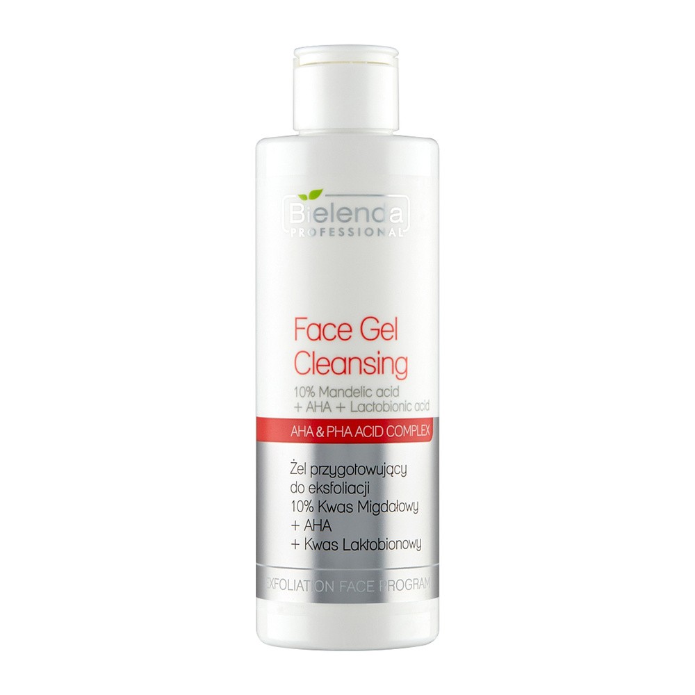 Bielenda Professional Cleansing Face Gel 10% Mandelic Acid + AHA + Lactobionic Acid żel przygotowujący do eksfoliacji 200g