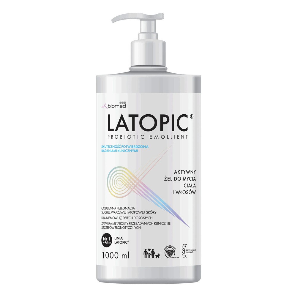 Biomed KRAKÓW Latopic żel do mycia ciała i włosów 1000 ml