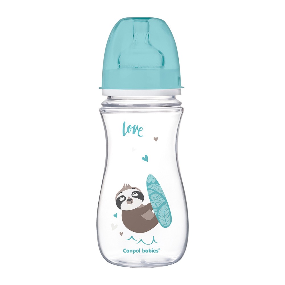 Canpol babies Butelka szerokootworowa antykolkowa EasyStart 35/222 niebieska 300 ml 9087142