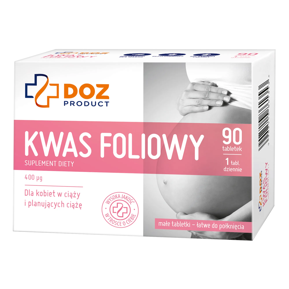 DOZ PRODUCT Kwas foliowy, tabletki, 90 szt.