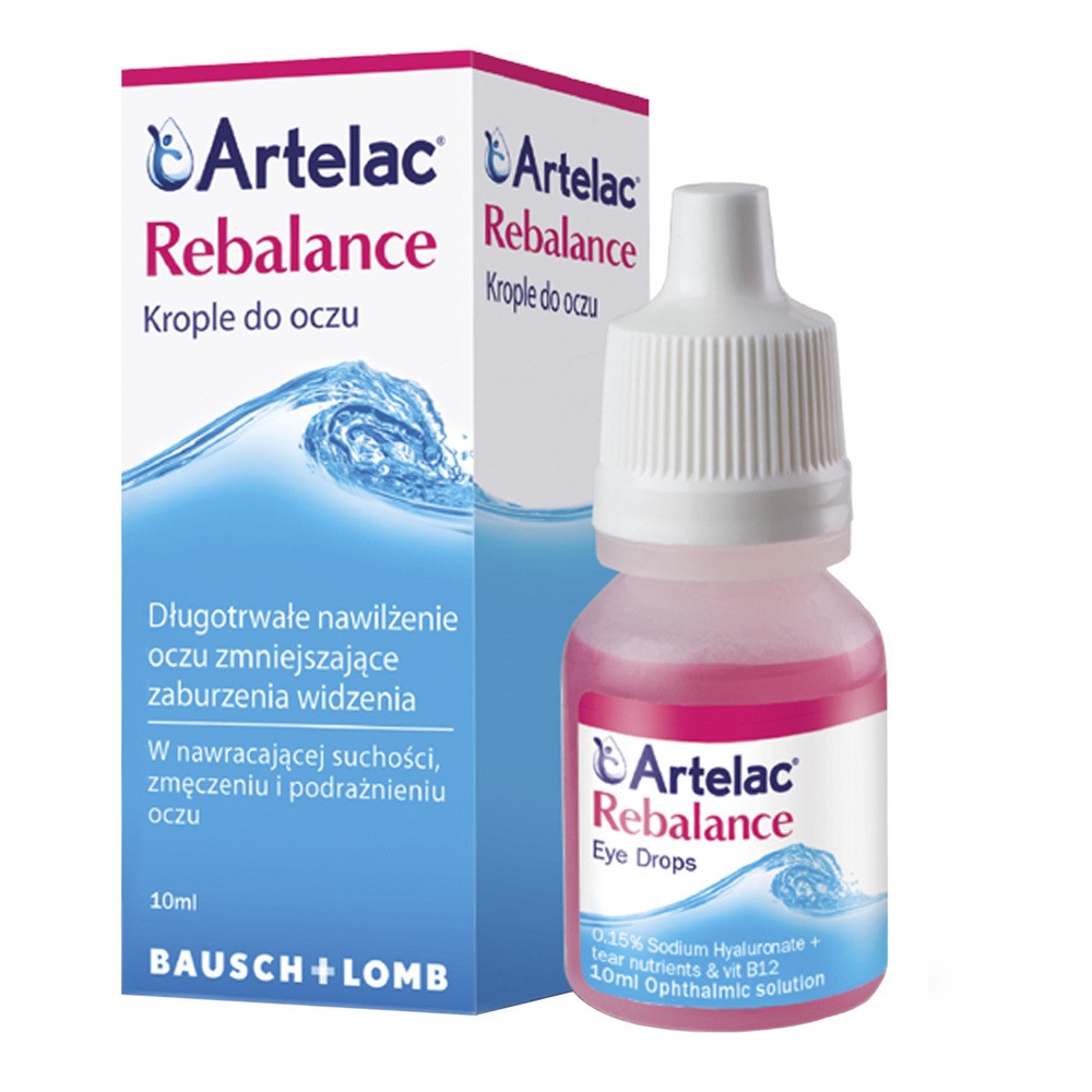 Valeant ARTELAC REBALANCE Preparat nawilżający oczy oraz soczewki kontaktowe 10 ml 9061050
