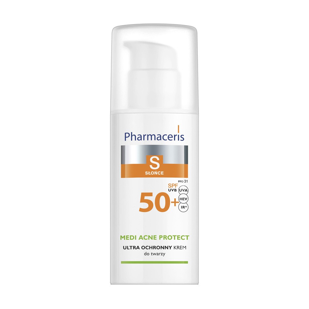 Dr Irena Eris LAB.KOSM S.A Pharmaceris S Krem ochronny do skóry trądzikowej mieszanej tłustej SPF 50 50 ml