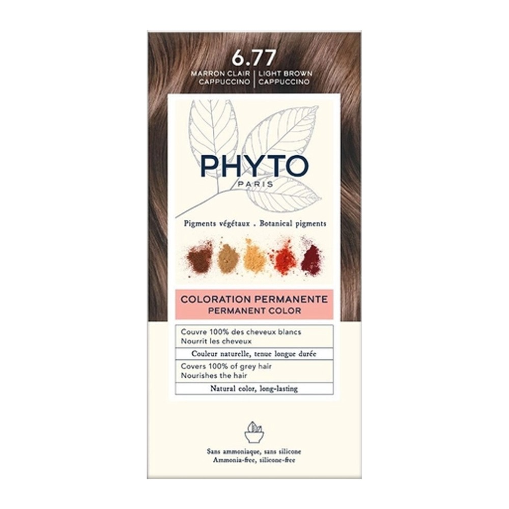 Phyto ALES GROUPE Color Trwała koloryzacja włosów 6.77 Jasne brązowe cappuccino 100 ml