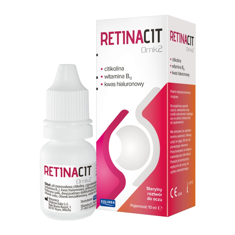 SOLINEA Retinacit OmK2 sterylny roztwór do oczu 10 ml |  OD 199 PLN!