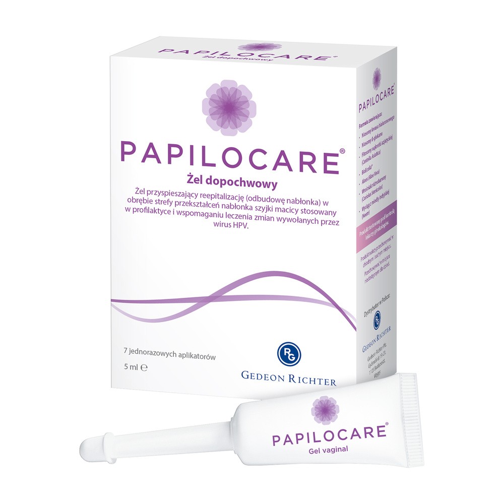 GEDEON RICHTER Papilocare żel dopochwowy x 7 aplikatorów po 5 ml |  OD 199 PLN!