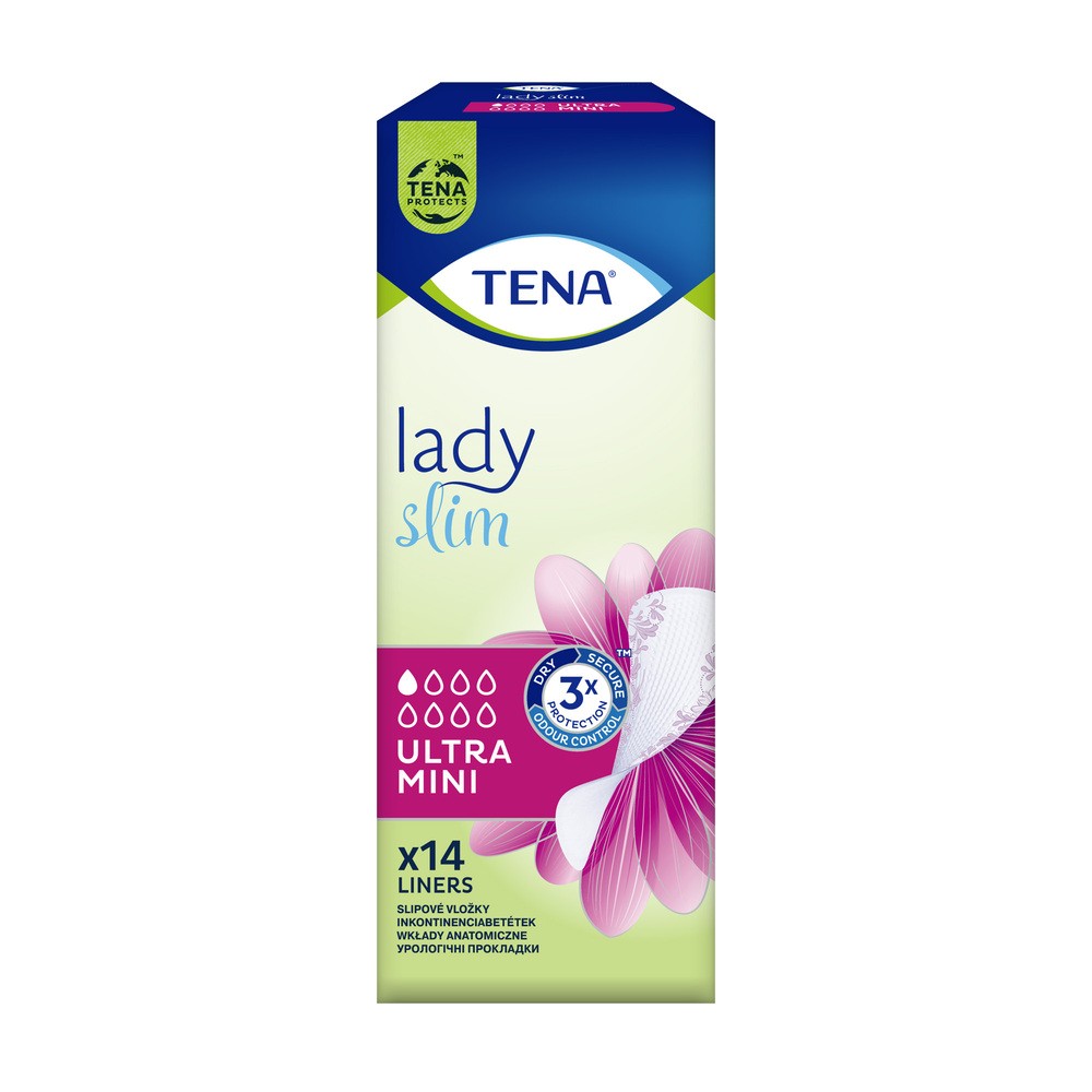 SCA Tena LADY LADY Wkładki specjalistyczne na nietrzymanie moczu, ULTRA MINI, 14 szt 7322541115832